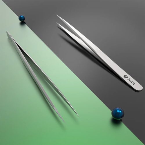 2UUL TW11 Straight Head Everyday ESD Precision Tweezer Repair Tool DIY Craft