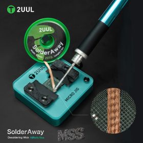   2UUL DW11 Solder Away 2015 2.0mm x 1.5m 1pcs Solder Wick - Efficient Desoldering Tool for Electronics Repair