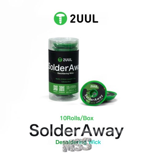 2UUL DW11 Solder Away 2015 2.0mm x 1.5m 1pcs Solder Wick - Efficient Desoldering Tool for Electronics Repair