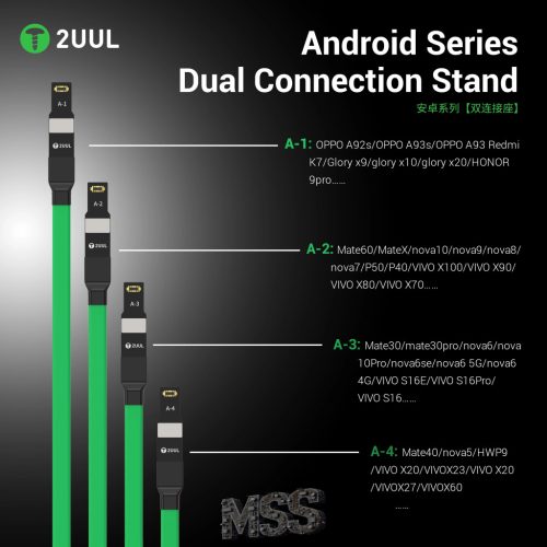 2UUL PW02 Ultra Soft FPC Boot Cable for iPhone 7-16 & Android Series 