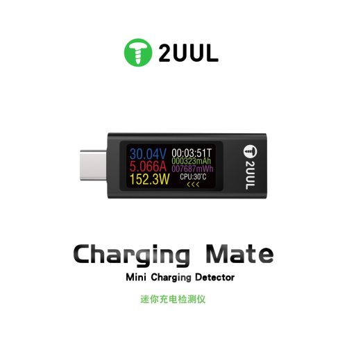 2UUL PW21 USB-C Mini Charing Mate Detector for Mobile Phone Repair AmMeter