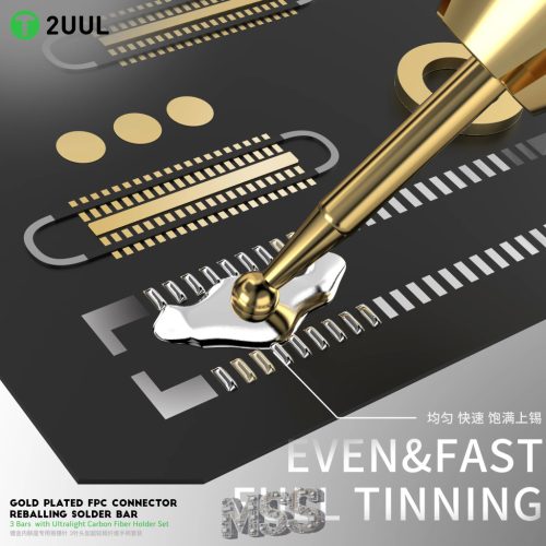2UUL SC98 FPC Connector Reballing Solder Bar With 3 Gold Plated Ball Heads