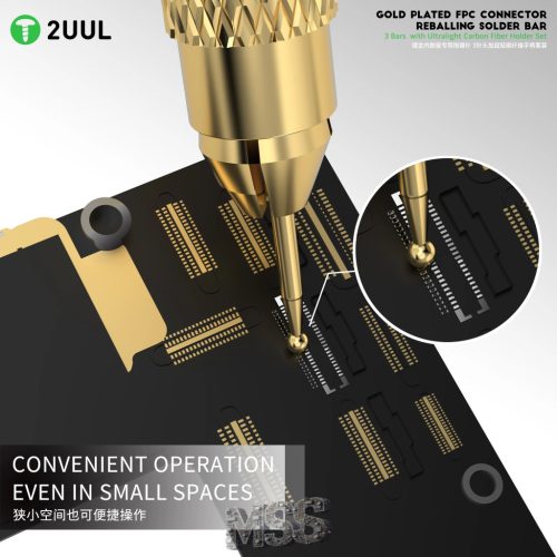 2UUL SC98 FPC Connector Reballing Solder Bar With 3 Gold Plated Ball Heads