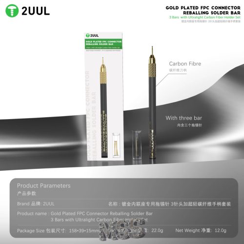 2UUL SC98 FPC Connector Reballing Solder Bar With 3 Gold Plated Ball Heads