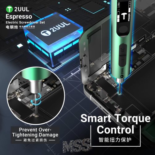2UUL SD11 Espresso Electric Screwdriver Set Designed for Phone Tablet Repair