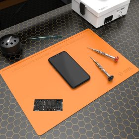   2UUL ST85 Orange Series Heat Resisting Silicone Mat with Anti Dust Coating 400*280mm