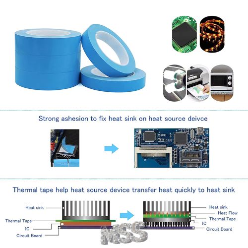 3mm Thermal Conductive DBL Sided Adhesive Tape Battery Terminal LED Heatsink Repair