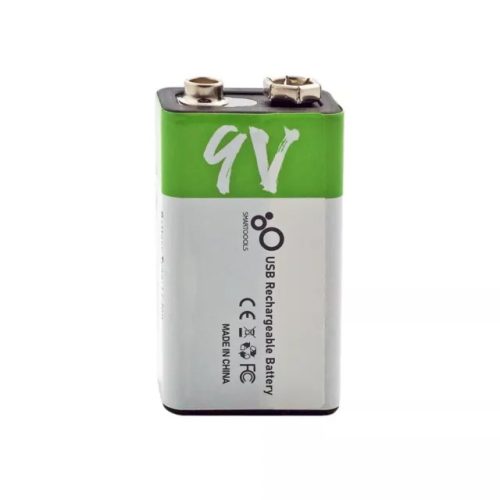 1pcs 9V 650mAh USB Type-C Rechargeable Lithium-Ion Li-Ion Battery PP3 6LR51