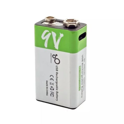 1pcs 9V 650mAh USB Type-C Rechargeable Lithium-Ion Li-Ion Battery PP3 6LR51