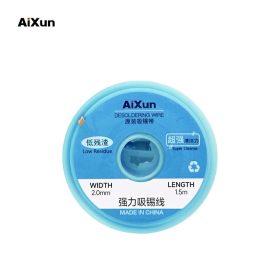   AiXun 2.0mm x 1.5m Solder Wick - Efficient Desoldering Tool for Electronics Repair