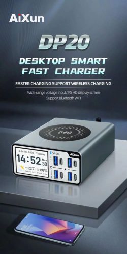 AiXun DP20 Desktop Smart Fast Charger for iPhone Android PD QC Fast Charging