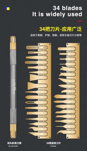 Mechanic 034 Tips Set for PCB Nand Underfill Edge Glue Remover