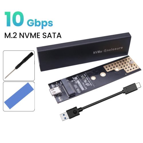 M.2 Dual Protocol NVME SSD to USB 3.0 with Case