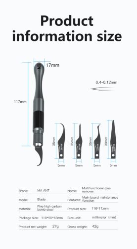 MaAnt MY-102 4 In 1 BGA CPU IC Underfill Glue Edge Removal Set