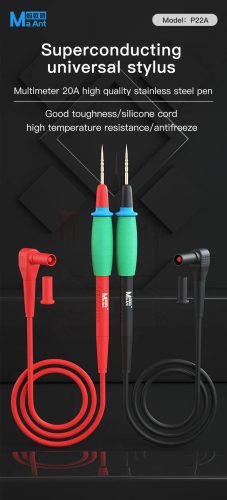 MaAnt P22A Multimeter Probes with Replaceable Tips and Ultra Soft Leads