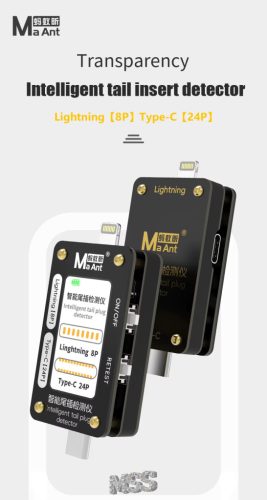 MaAnt WX-02 Charging Port Tester Current Power Check Type-C 8 Pin iPhone