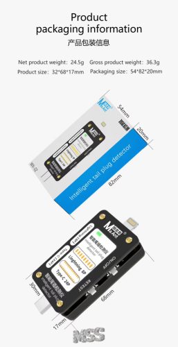 MaAnt WX-02 Charging Port Tester Current Power Check Type-C 8 Pin iPhone