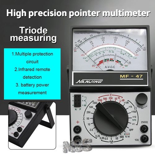 MF-47 Analog Multimeter DIY Learning Electronics Automotive Phones SMD AC/DC