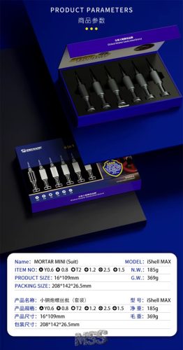 MECHANIC Mortar Mini iShell Max 6in1 Precision Screwdriver Set for Modern Mobile Devices Drones Phones Tablets