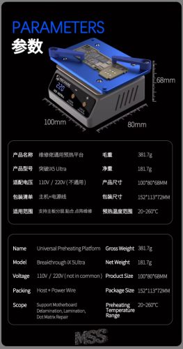 Mechanic IX5 ULTRA Soldering PreHeater Platform for Motherboard PCB Phones