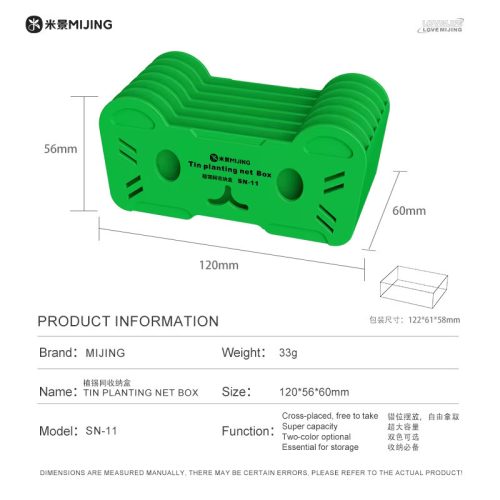 MiJing SN-11 Desktop Stencil Holder Storage Box for BGA ReBalling Stencils