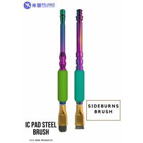   MiJing SS2 ESD High Quality PCB Cleaning Steel Sideburns Brush Set For ReWork