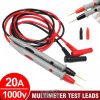 Multimeter Probes Electrical Test Leads Meter Clip CAT III 1000V 20A UK