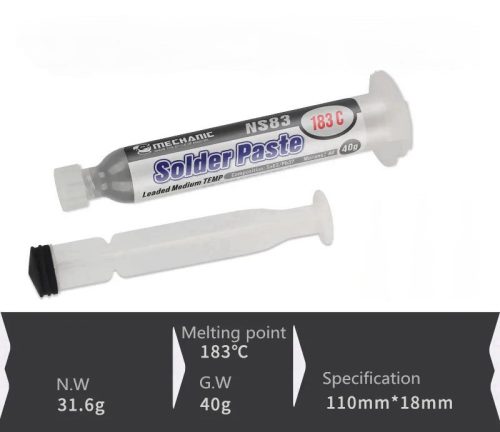 Mechanic NS83 40g 183°C Soldering Paste in Syringe 