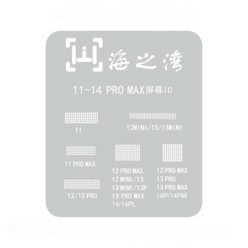 IC Screen Warning Digitizer Fix Reball Stencil iPhone X 11 12 13 14 Pro Mini Max