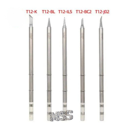 MSS T12 Soldering Iron Tips K/BL/ILS/BC2/J02 Series for DIY PCB Phones Soldering Repairs
