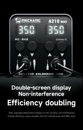 Mechanic A210 Max Dual Handle Soldering Station w. Auto Sleep