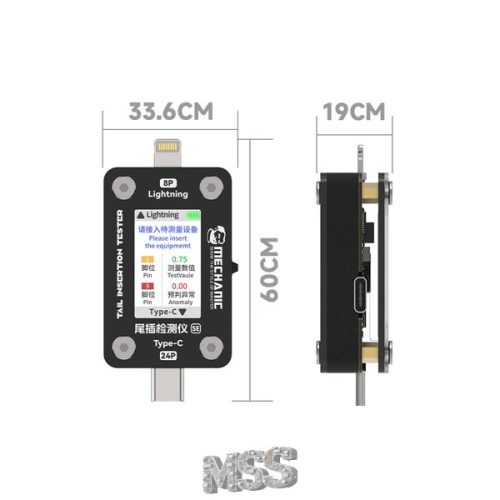 Mechanic T-824SE Charging Port Tester Current Power Check Type-C 8 Pin Phone
