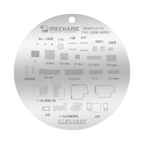 Mechanic UFO 96 LCD BGA IC iP 6-12 Series Stencil