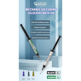   Mechanic UV Green 3cc Curable Soldering Mask - Superior PCB Protection for Precision Repairs