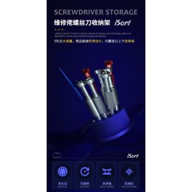   Mechanic iSort 9 Piece Rotary Screwdriver Holder Storage Organizer Repair