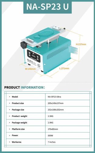 NASAN SP23 Ultra 7" Built-In Vacuum Pump Rotateable LCD Separator Machine