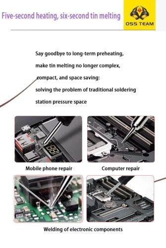 OSS Team T12 Plus 75W Intelligent Soldering Station w. Led Display
