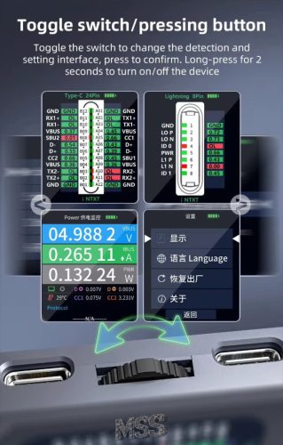 Qianli iBridge A3 Charging Port Tester Current Power Check Type-C 8 Pin Phone