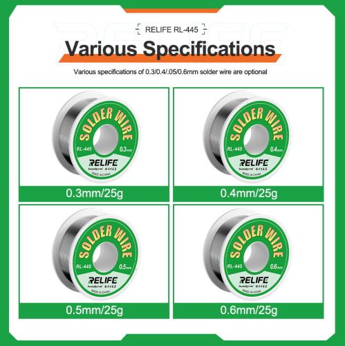 ReLife RL-445 0.3mm 18g Soldering Wire - Precision Soldering Solution for Fine Electronics