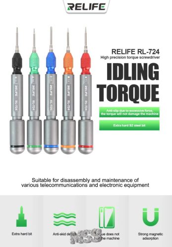 ReLife RL-724 High Precision Torque Screwdriver Set 5in1 for Phone Tablet Drones Repair