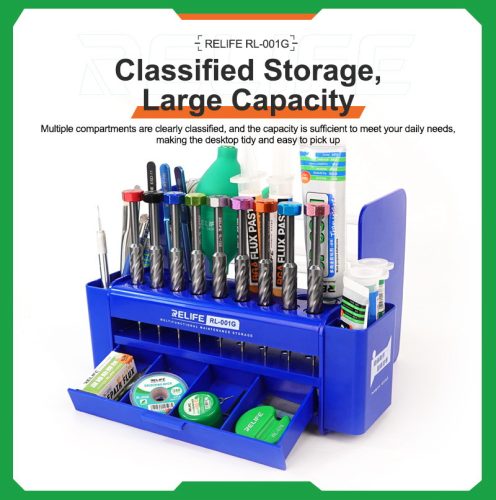 ReLife RL-001G Multifunctional Desktop Storage for Screwdrivers Tweezers