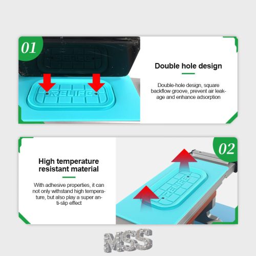 ReLife RL-004SA 7" Vacucm LCD Separator Non-Slip Silicone Pad for LCD Refurb Opening Glass Only