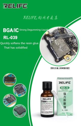 ReLife RL-039 20ml BGA/IC/CPU/Nand Underfiller Remover Aid - Precision and Safety for Electronics Repair