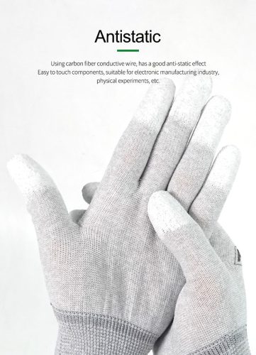 ReLife RL-063 PU Coated Anti-Static PPE Gloves for Mobile Phones Repair