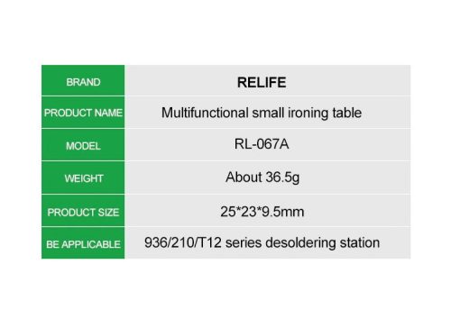 ReLife RL-067A Universal Heating Table Soldering Iron FPC Flex