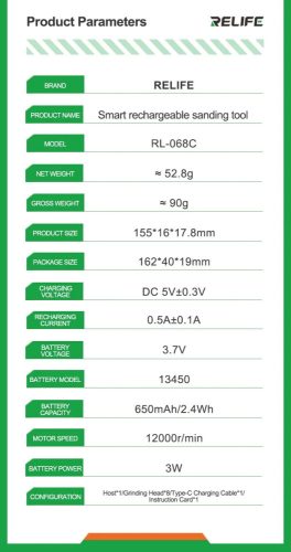 ReLife RL-068C Precision Grinding Pen for Mobile Repair and Engraving