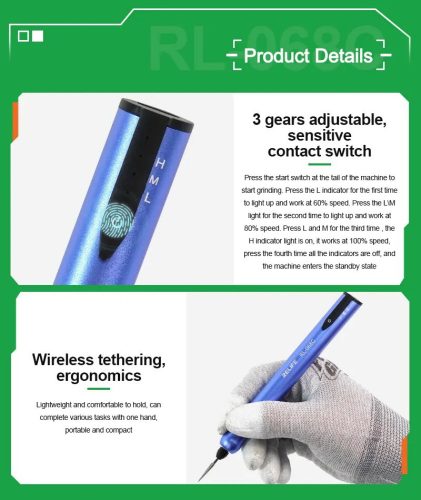 ReLife RL-068C Precision Grinding Pen for Mobile Repair and Engraving