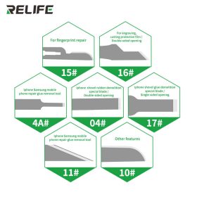   ReLife RL-101B 8 in 1 CPU/IC Chip Underfill Glue Remover Tool Replacement Tips