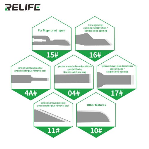 ReLife RL-101B 8 in 1 CPU/IC Chip Underfill Glue Remover Tool