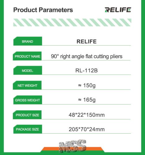 ReLife RL-112B High Quality Angled Cutting Pliers Camera Ring